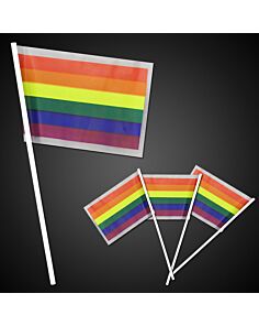 Rainbow Plastic Flags <br>4" x 6"</br>