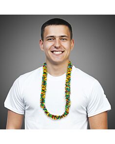 Plastic Multi Color Leis - 1 1/4" x 36"