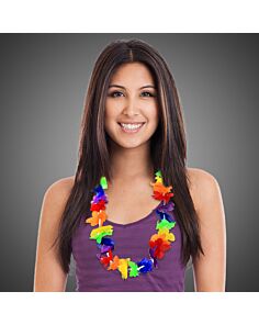 Rainbow Flower Lei - 40"