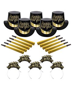 Tiffany Black & Gold new Year's Party Kit For 10