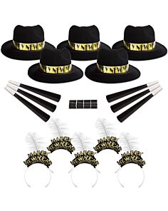 Golden Midnight New Year's Eve Party Kit for 50 People 
