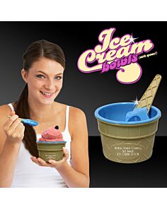 6oz Blue Ice Cream Bowl and Spoon Sets