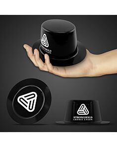 Mini Black Plastic Top Hat 