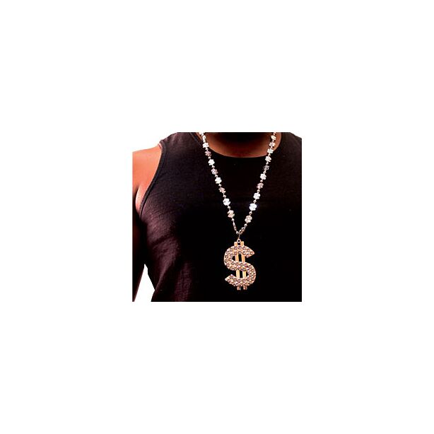 Silver $ Sign Beads