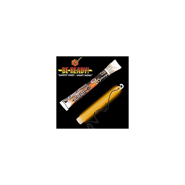 6'' Orange "Be Ready" Safety Light Stick