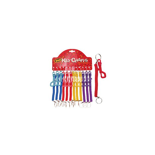 Spiral Coil Clip Key Chains 