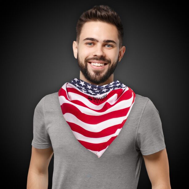 Stars and Stripes 22" Cotton Bandanas