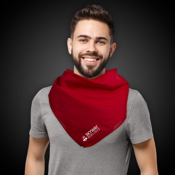 Solid Red 22" x 22" Cotton Bandana