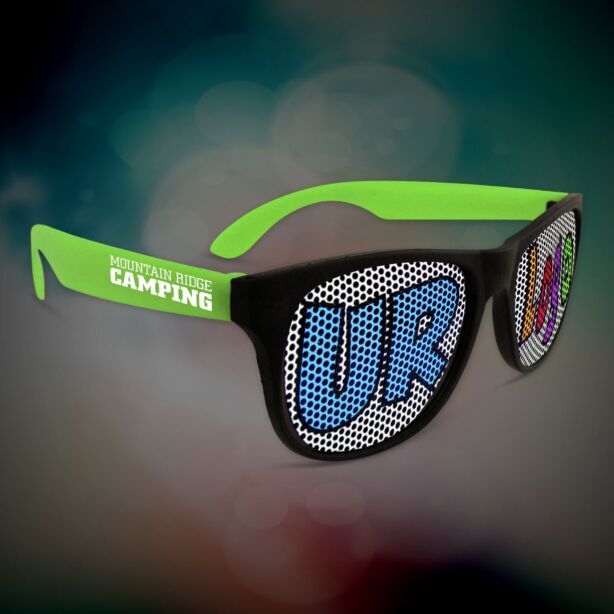 Custom Green Neon Billboard Sunglasses 