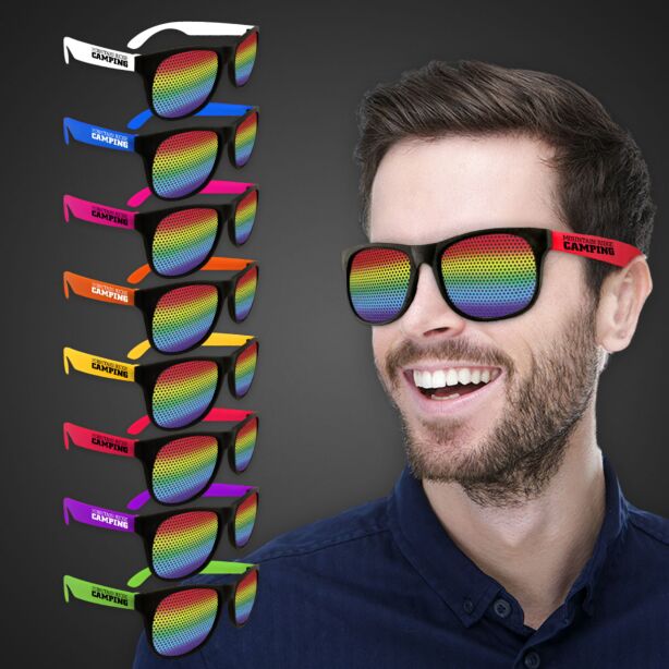 Rainbow Neon Billboard Sunglasses 