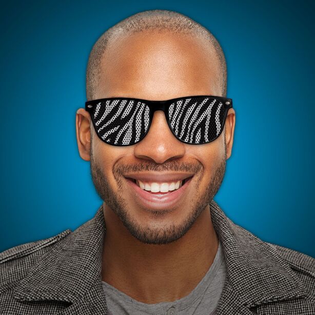Zebra Print Novelty Sunglasses 