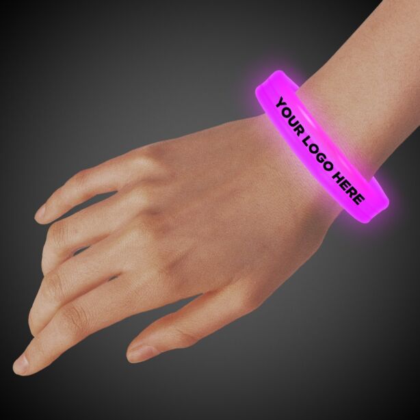 Pink Deluxe Triple Wide 9 Inch Glow Bracelet 