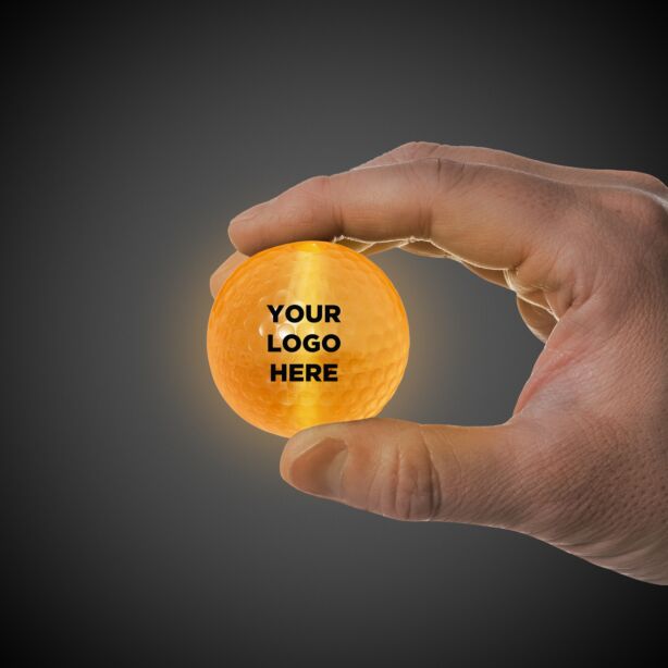 ORANGE GLOW FLYER   GOLF BALL (with a 1 1/2'' Jumbo Lightstick)