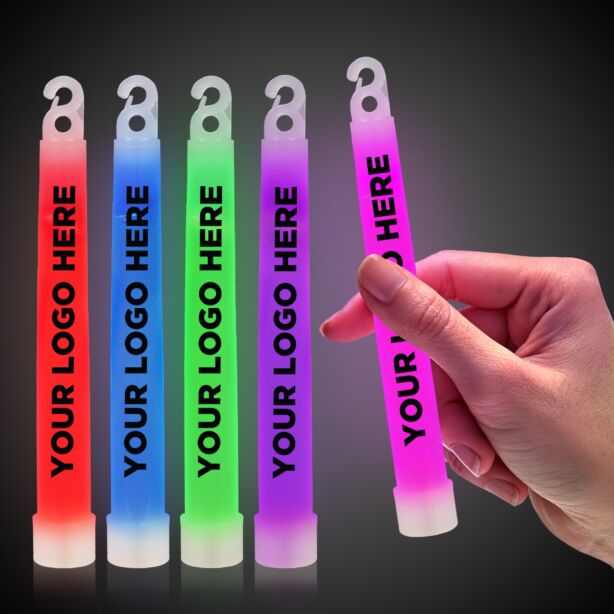 6" Assorted Premium Glow Sticks, 25 Per Bag