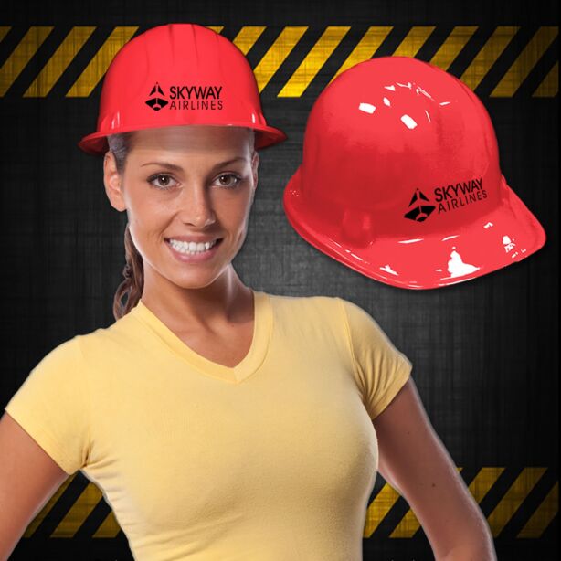 Red Plastic Construction Hat 
