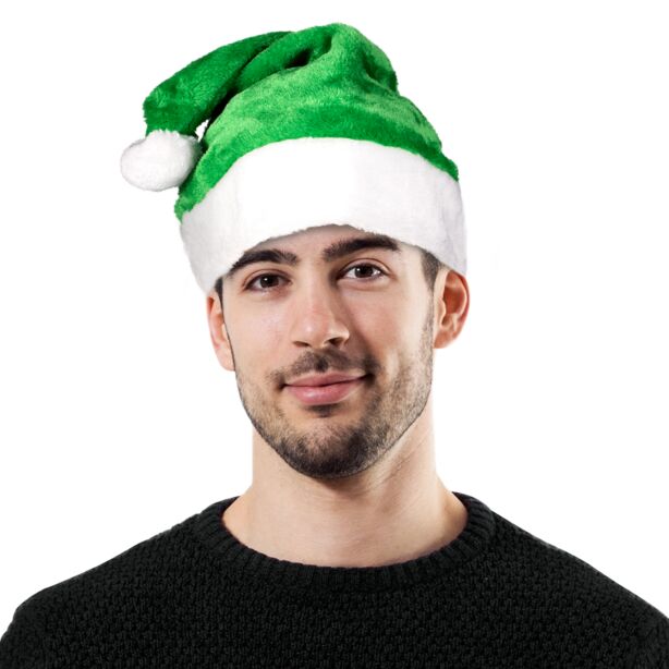 Green Plush Santa Hat 