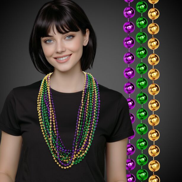 Mardi Gras Beads - Purple, Gold, Green
