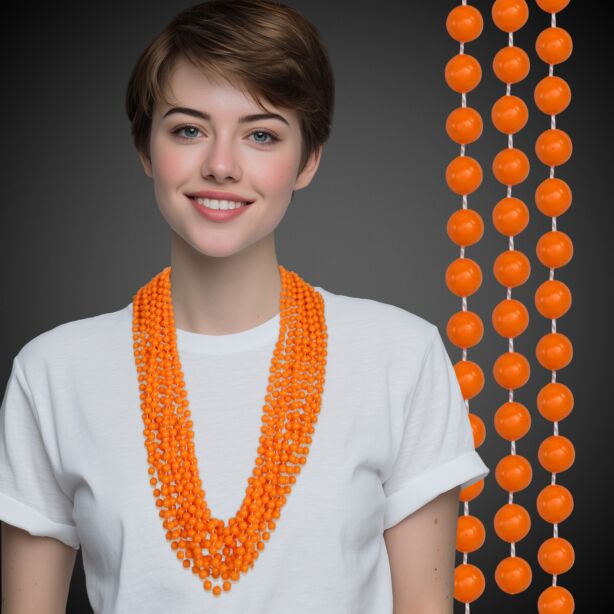 Orange Mardi Gras Beads