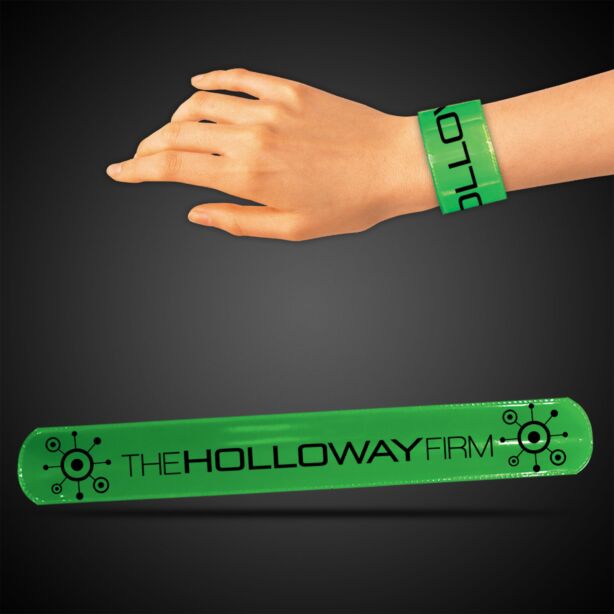 8 3/4" Green Slap Bracelets