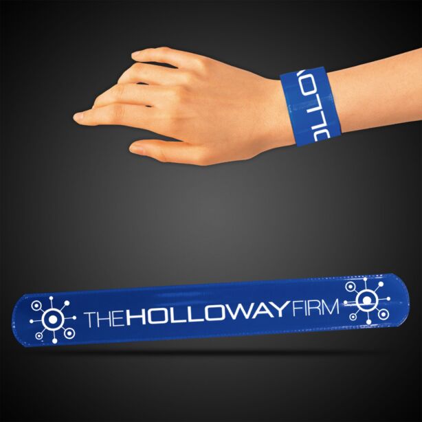 8 3/4" Blue Slap Bracelets