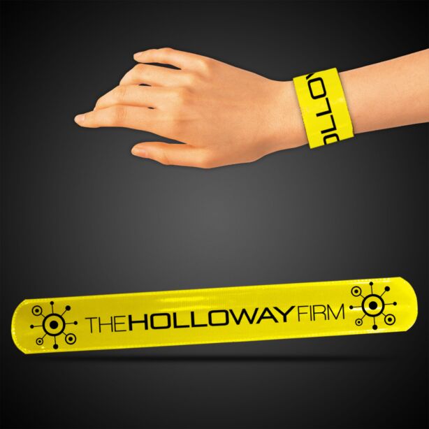 8 3/4" Yellow Slap Bracelets
