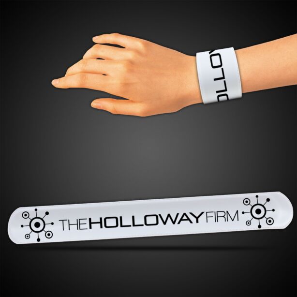 8 3/4" White Slap Bracelets