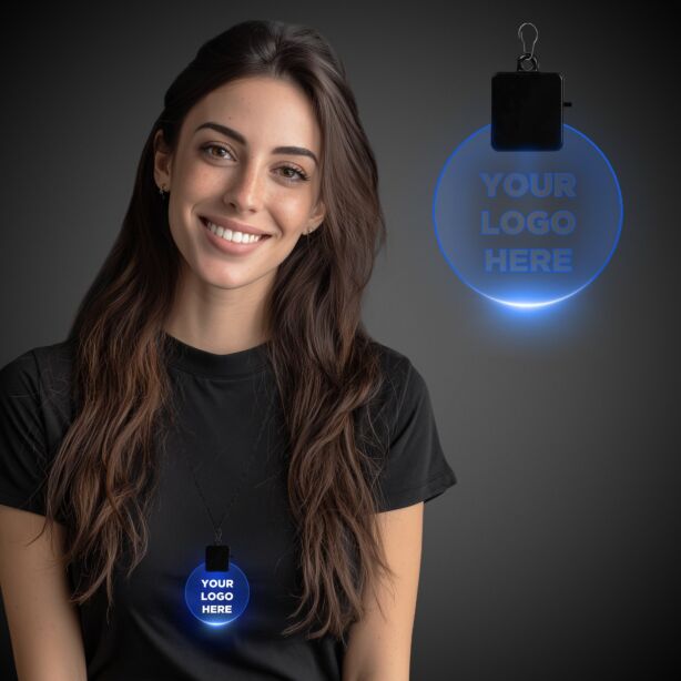 Blue Light Up Medallions