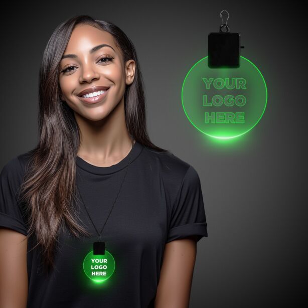Green Light Up Medallions