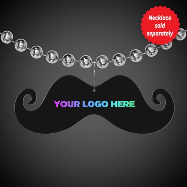 Black Plastic Mustache Medallion