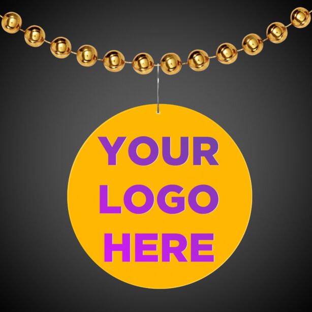 Gold Circle Plastic Medallion Badges