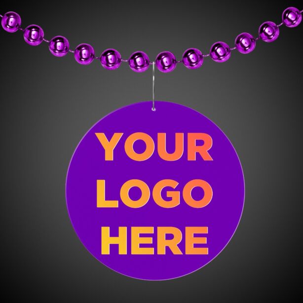 Purple Circle Plastic Medallion Badges