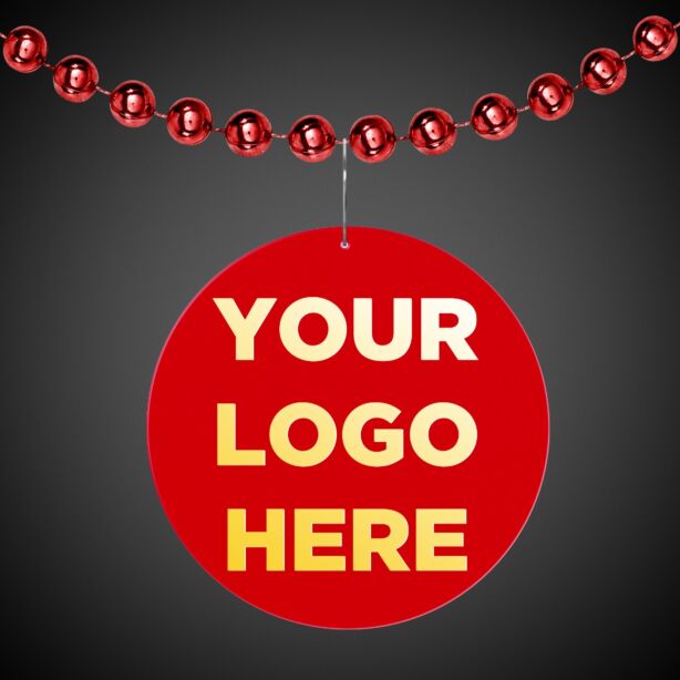 Red Circle Plastic Medallion Badges