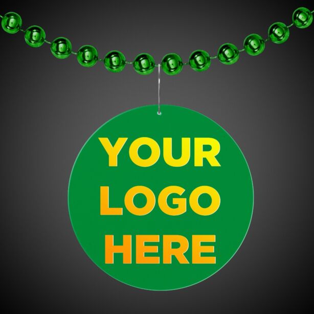 Green Circle Plastic Medallion Badges