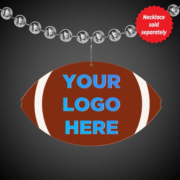2 1/2" Brown Football Plastic Medallion Badges