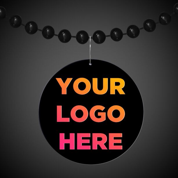 Black Circle Plastic Medallion Badges