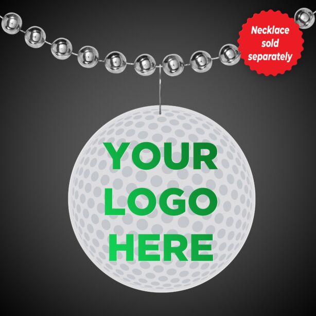 2 1/2" Golf Ball Plastic Medallion Badges