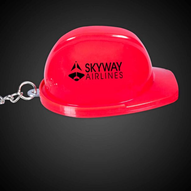 Red Plastic Construction Hat Bottle Opener Key Chains