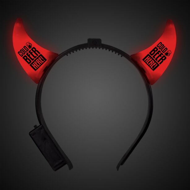 Light Up Red Devil Horn Headboppers 