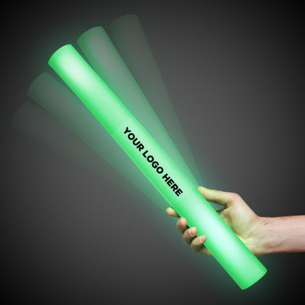 Green LED Foam 16 Inch Lumiton Batons