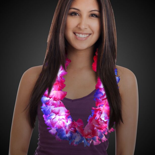 Light Up Flower Leis - 33 Inch