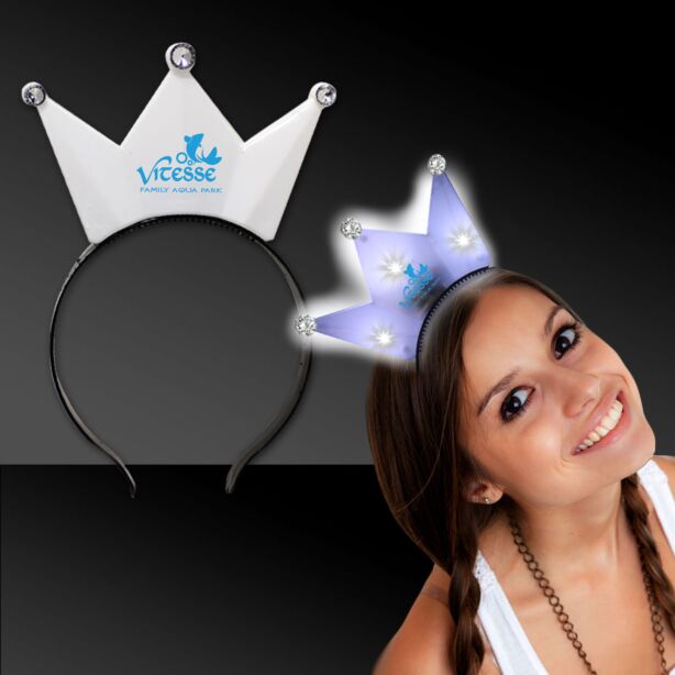 White LED Crown Headband 
