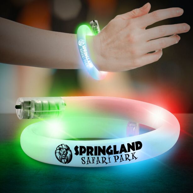 Multicolor Flashing Coil Tube Bracelet