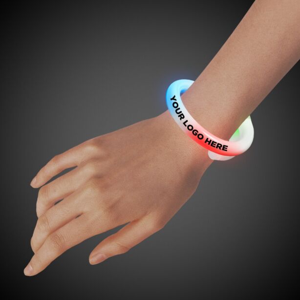 Multicolor Flashing Coil Tube Bracelet