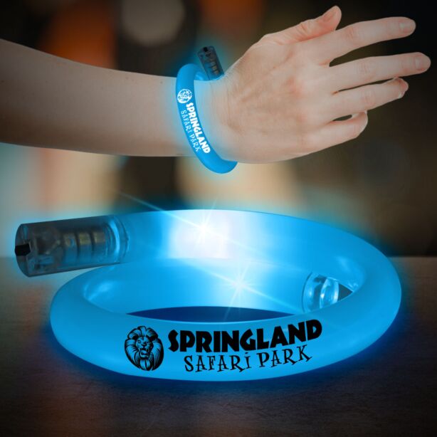 Blue Flashing Coil Tube Bracelet 