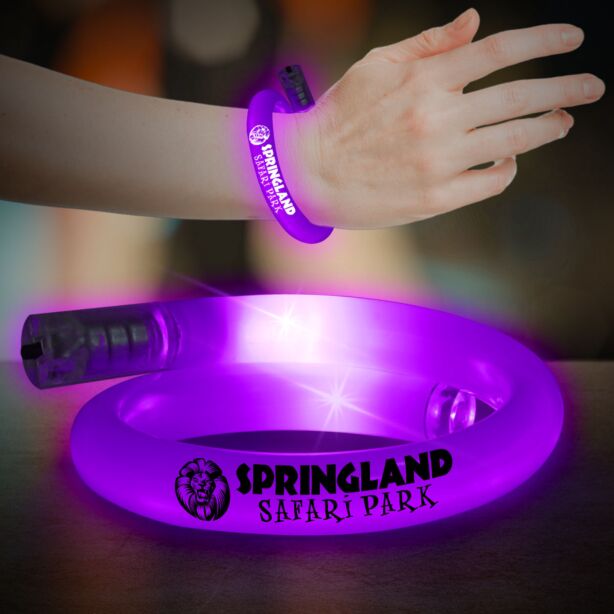 Purple Flashing Coil Tube Bracelet 