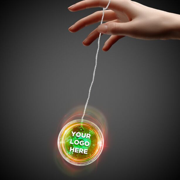 2" Green with Red LED Yoyo