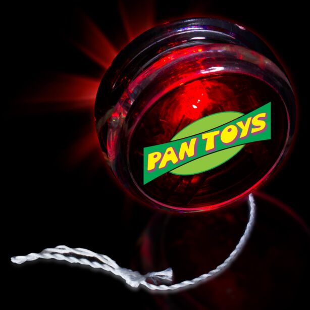 2" Red with Red LED Yoyo