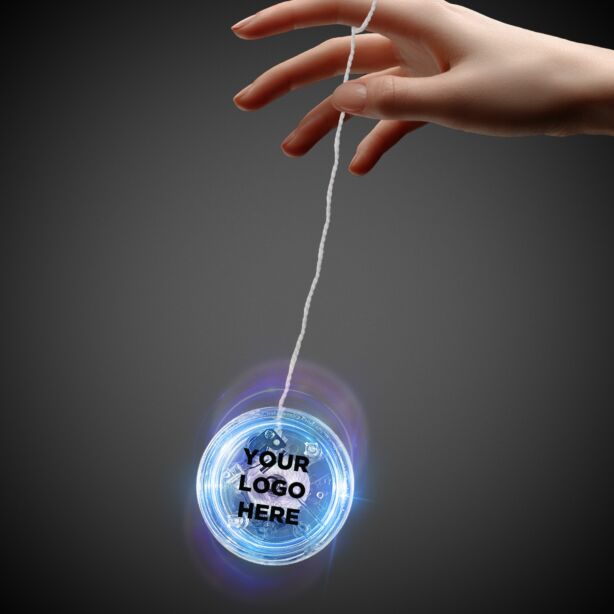 2" Clear with Blue LED Yoyo