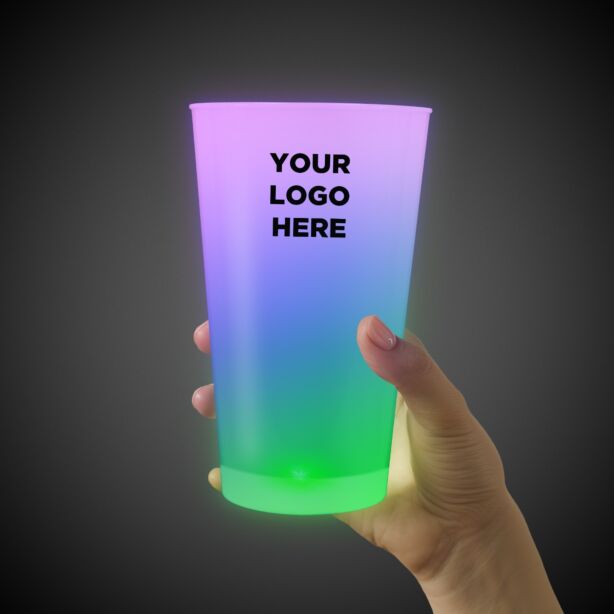 Multi Color LED Pint Glass