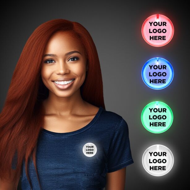 Light Up 2 Inch Pin Badges